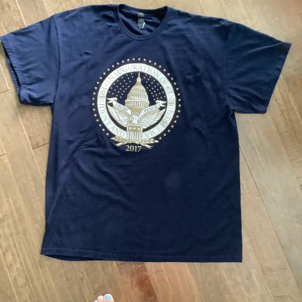 Trump Pence 2017 Tultex Dark Blue Inauguration Graphic Tee, XXL